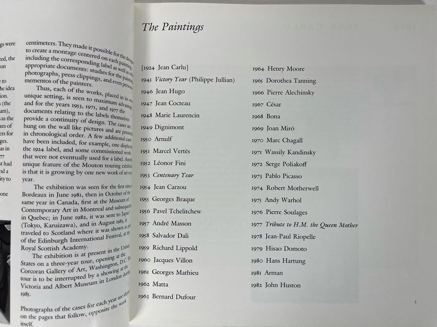 1983 First Edition Book Mouton Rothschild: Paintings For The Labels 1945-1981 Philippine De Rothschild [Photo 7]