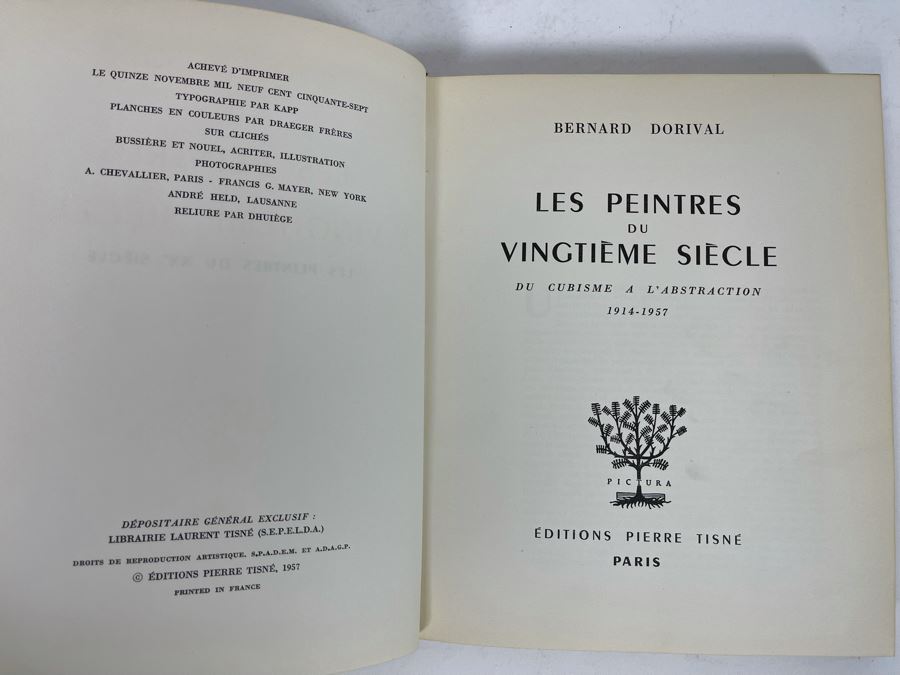 1957 First Edition Book Bernard Dorival Les Peintres Du Vingtieme Siecle Du Cubisme A L'Abstraction (Twentieth Century Painters From Cubism To Abstraction) 1914-1957 Paris France [Photo 5]