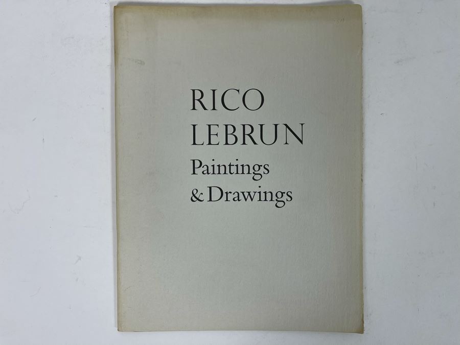 1961 Exhibition Catalog Book Rico Lebrun Painting & Drawings With Notes By The Artist University Of Southern CA LA