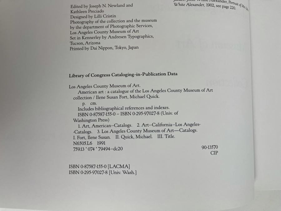 1991 American Art A Catalogue Of The Los Angeles County Museum Of Art Collection Book [Photo 7]