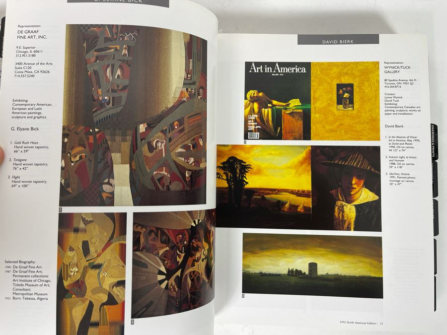 1992 The Fine Art Index North American Edition A Compendium Of Contemporary Art And Artists [Photo 6]