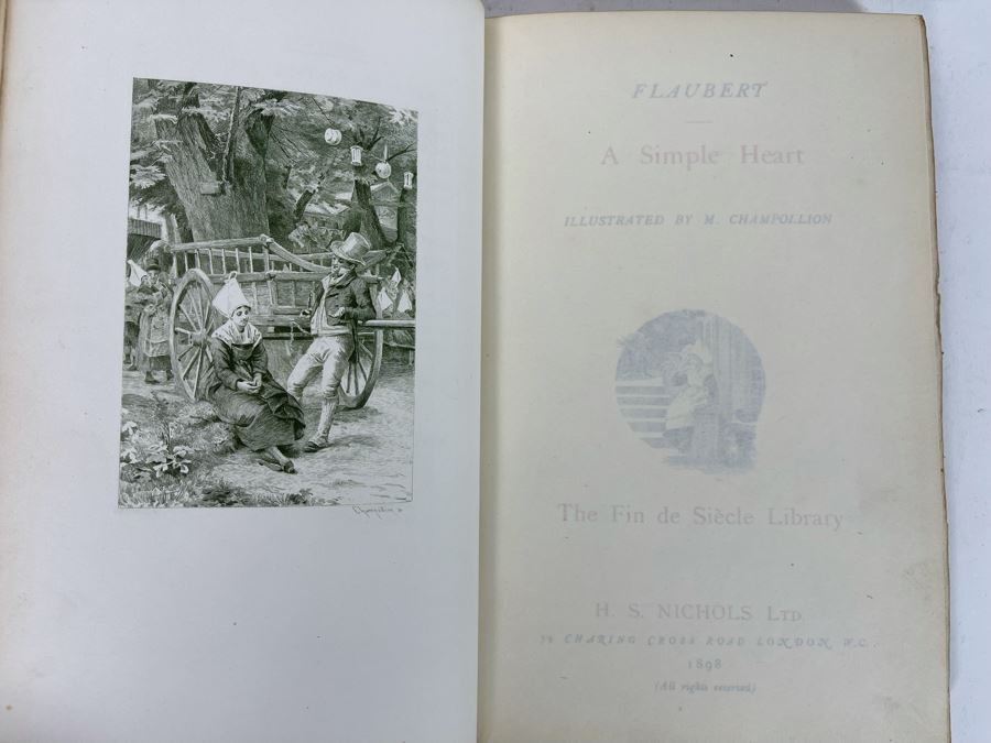 1898 Limited Edition Book The Fin De Siecle Library A Simple Heart By Gustave Flaubert [Photo 7]