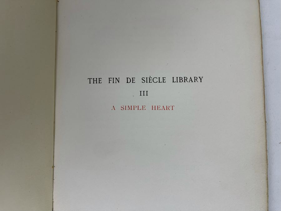 1898 Limited Edition Book The Fin De Siecle Library A Simple Heart By Gustave Flaubert [Photo 6]