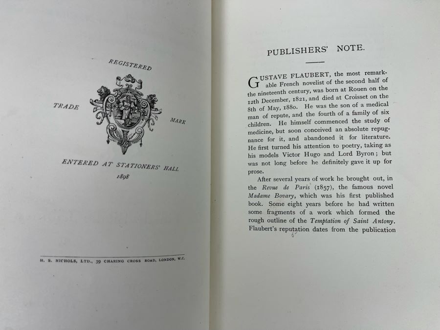 1898 Limited Edition Book The Fin De Siecle Library A Simple Heart By Gustave Flaubert [Photo 10]