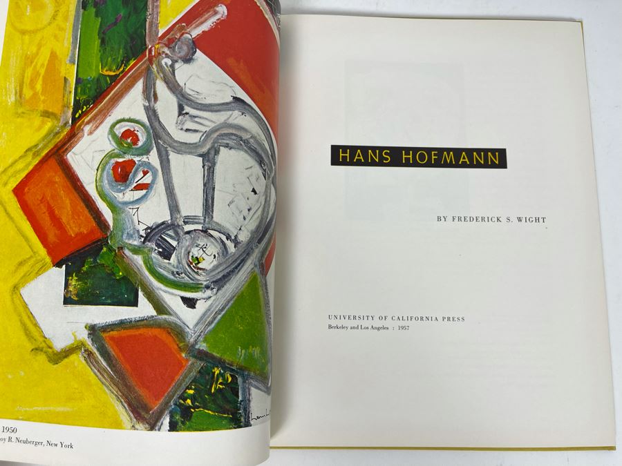 1957 First Edition Art Book Hans Hofmann By Frederick S. Wight Univeristy Of California Press [Photo 3]