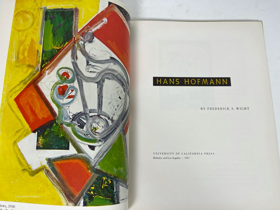 1957 First Edition Art Book Hans Hofmann By Frederick S. Wight Univeristy Of California Press [Photo 1]