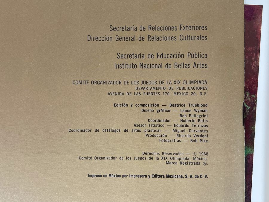 1968 Rufino Tamayo Xxxiv Esposizione Biennale Internazionale Di Arte Venezia 1968 / Mexico 68 Programa Cultural De La Xix Olimpiada [Photo 17]