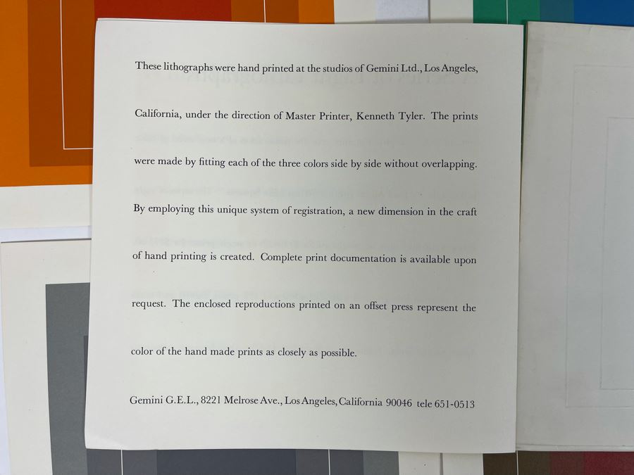 Original 1960s Product Catalog Brochure For Josef Albers White Line Squares Eight Lithographs Gemini G.E.L. LA Gallery With Artwork Samples [Photo 6]