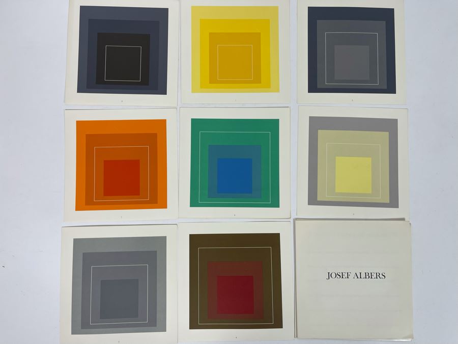 Original 1960s Product Catalog Brochure For Josef Albers White Line Squares Eight Lithographs Gemini G.E.L. LA Gallery With Artwork Samples [Photo 2]