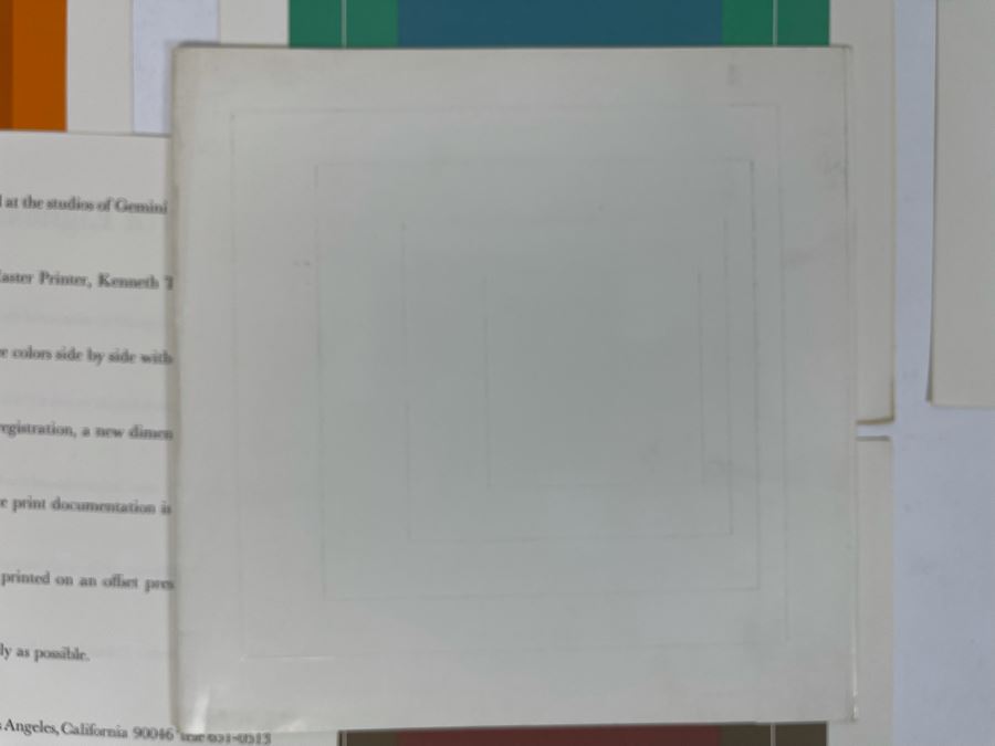 Original 1960s Product Catalog Brochure For Josef Albers White Line Squares Eight Lithographs Gemini G.E.L. LA Gallery With Artwork Samples [Photo 7]