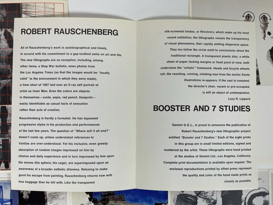 Orginal 1960s Product Catalog Brochure For Robert Rauschenberg Booster And 7 Studies Gemini G.E.L. LA Gallery With Artwork Samples [Photo 8]