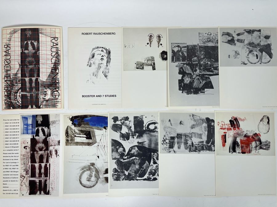 Orginal 1960s Product Catalog Brochure For Robert Rauschenberg Booster And 7 Studies Gemini G.E.L. LA Gallery With Artwork Samples [Photo 1]
