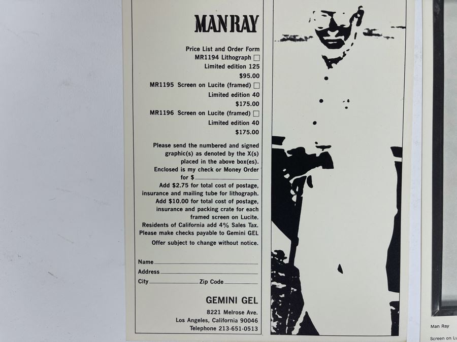 Original 1960s Product Catalog Brochure For Man Ray New Graphics Gemini G.E.L. LA Gallery With Artwork Samples [Photo 12]