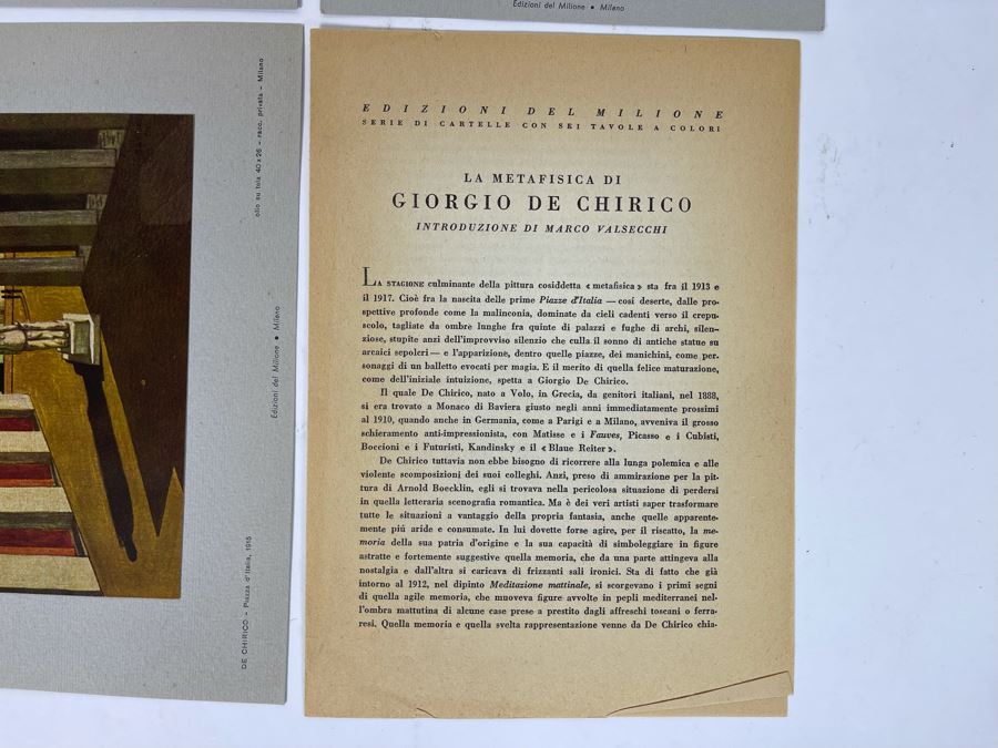 1951 De Chirico Sei Tavolea A Colori Edizioni Del Milione Italy [Photo 12]