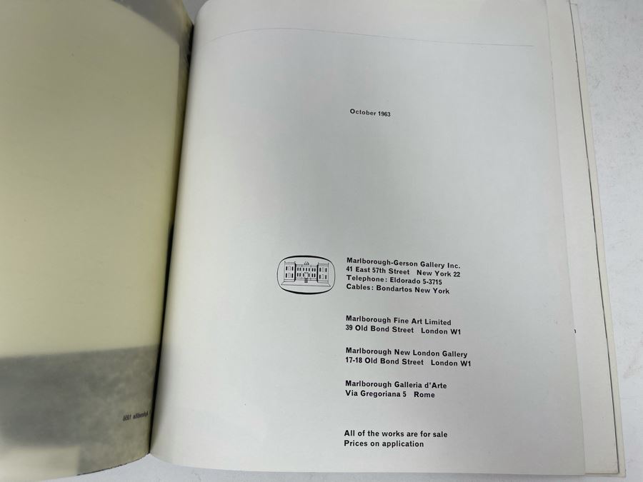 Original 1963 Marlborough-Gerson Gallery Exhibition Catalog Brochure Of William Turnbull [Photo 3]