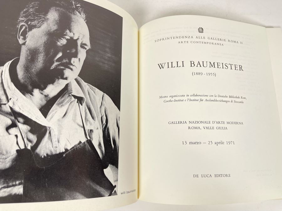 Original 1971 Willi Baumeister Exhibition Catalog Brochure From Galleria Nazionale D'Arte Moderna Roma, Valle Giulia [Photo 2]