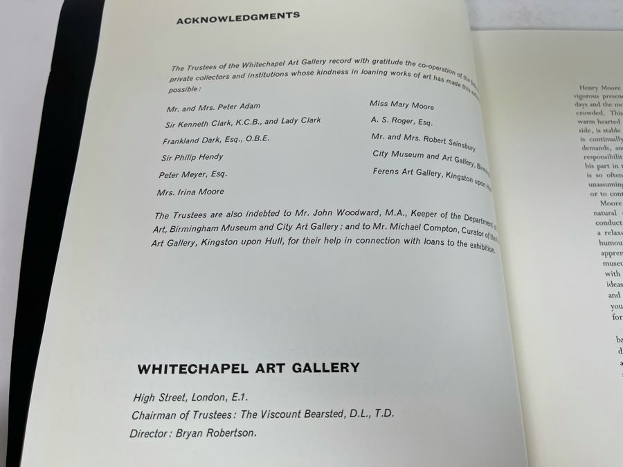 Original 1960 Henry Moore Exhibition Catalog Book Of Sculpture From Whitechapel Art Gallery [Photo 4]