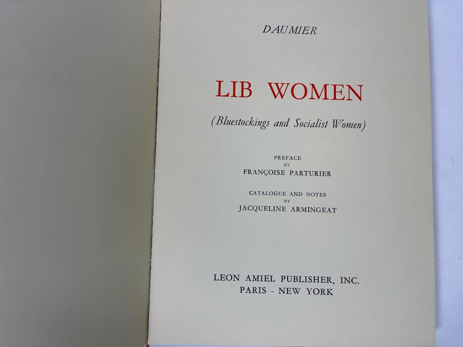 1974 Book Lib Women Bluestockings And Socialist Women Daumier By Leon Amiel Publisher Paris France Editions Andre Sauret The Lithographs of Honore Daumier [Photo 3]