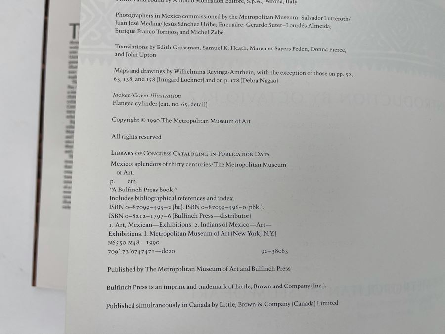 1990 MET Book Mexico Splendors Of Thirty Centuries [Photo 4]