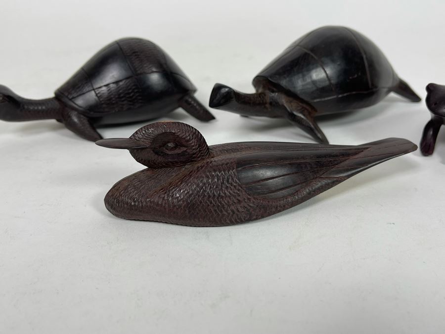 Collection Of Four Hand Carved Hardwood Animals [Photo 2]