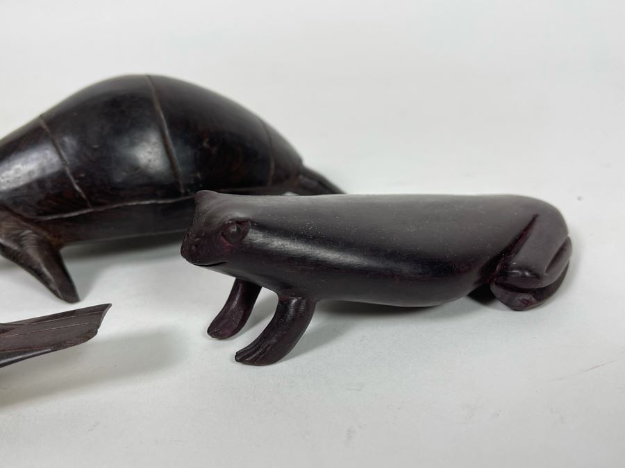 Collection Of Four Hand Carved Hardwood Animals [Photo 3]