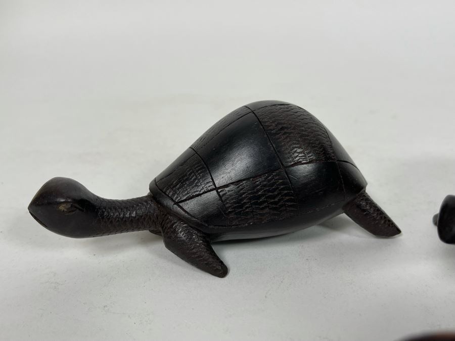 Collection Of Four Hand Carved Hardwood Animals [Photo 5]