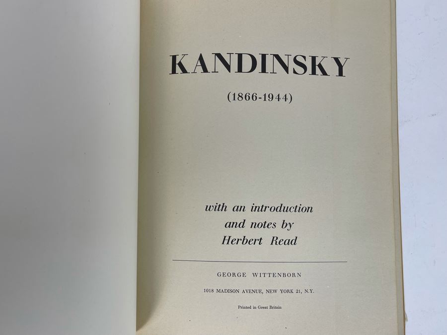First Edition 1959 Book Wassily Kandinsky George Wittenborn By Faber And Faber Limited [Photo 3]
