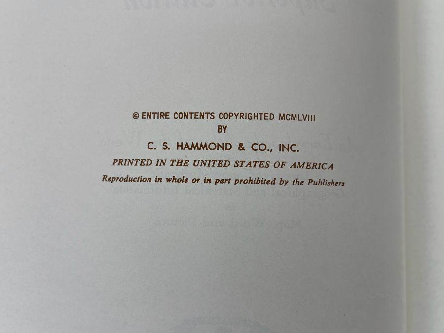 1958 Hammond's World Atlas Superior Edition [Photo 4]