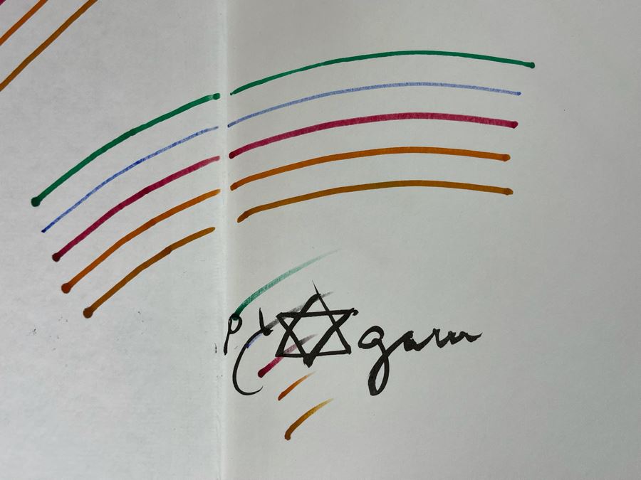 Signed And Hand Illustrated First Edition 1981 Book Art And Judaism By Yaacov Agam And Bernard Mandelbaum (Signed / Illustrated By Yaacov Agam) [Photo 6]