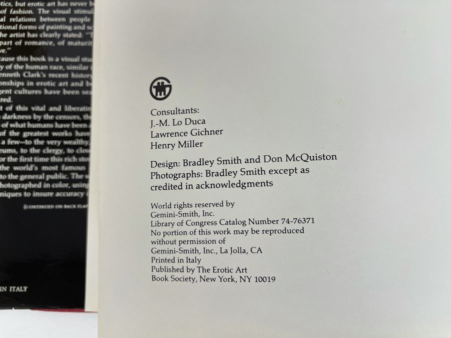 Signed First Edition Book Erotic Art Of The Masters The 18th, 19th & 20th Centuries Signed By Bradley Smith [Photo 6]