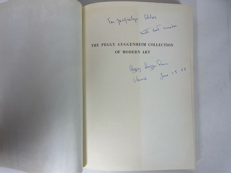 Signed 1967 First Edition Book The Peggy Guggenheim Collection Venice Signed By Peggy Guggenheim [Photo 5]