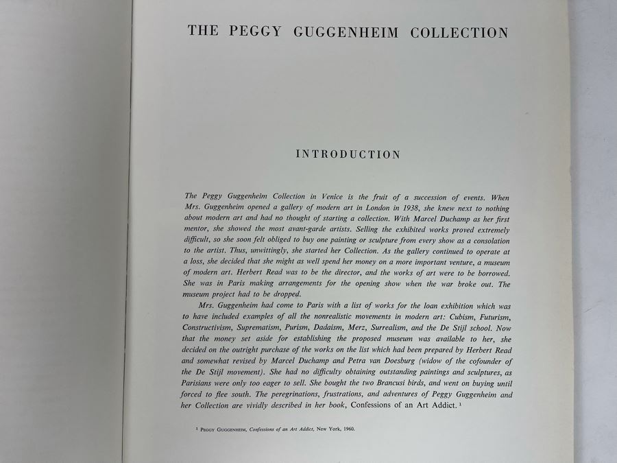 Signed 1967 First Edition Book The Peggy Guggenheim Collection Venice ...