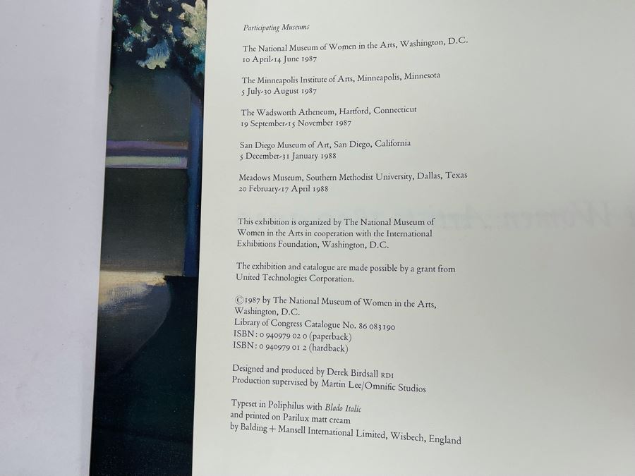 First Edition 1987 Book American Women Artists 1830-1930 The National Museum Of Women In The Arts [Photo 3]