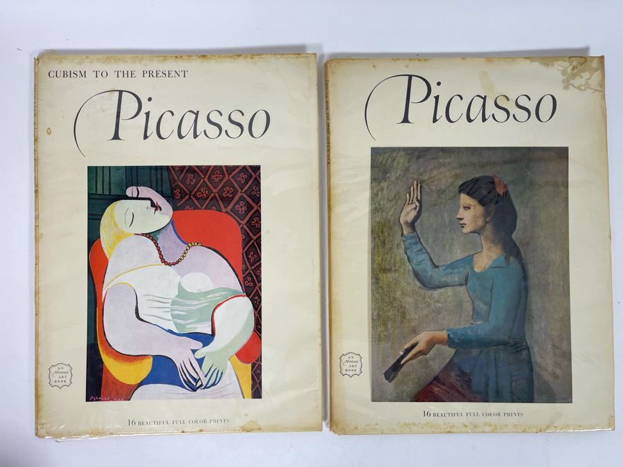 Pair Of Picasso Books Featuring Artwork Prints By Harry N. Abrams 1954, 1957