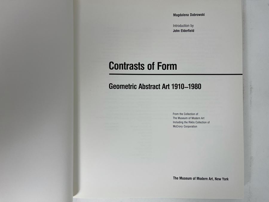 First Edition 1985 Book Contrasts Of Form Geometric Abstract Art 1910-1980 The Museum Of Modern Art NY [Photo 3]