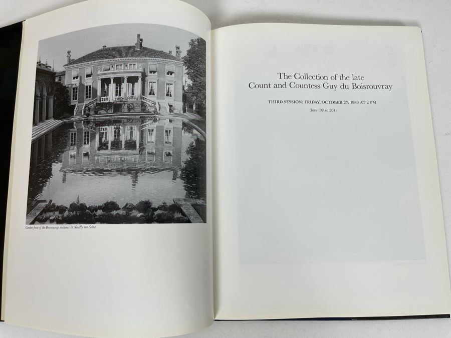 Sotheby's Auction Catalog: The Collection Of The Late Count And Countess Guy Du Boisrouvray 1989 [Photo 4]