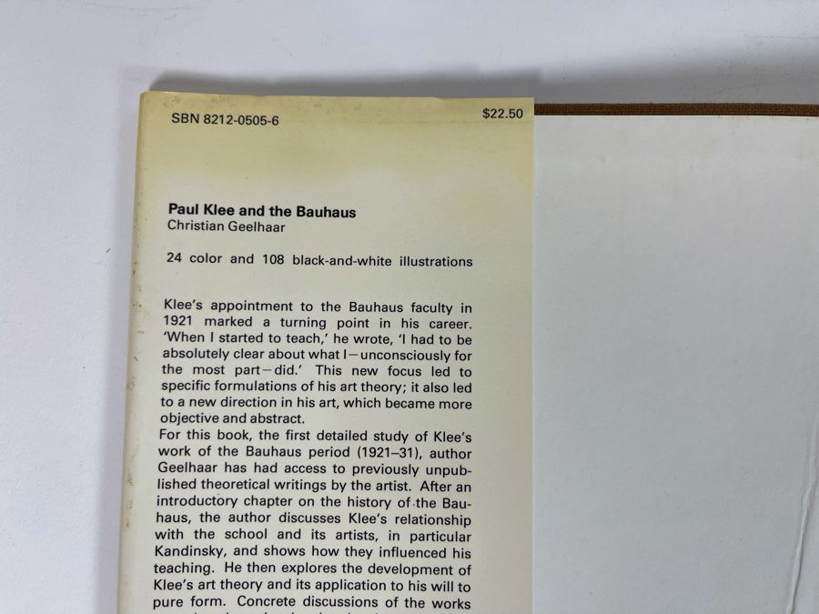 First Edition 1973 Book Paul Klee And The Bauhaus By Christian Geelhaar New York Graphic Society Ltd [Photo 2]