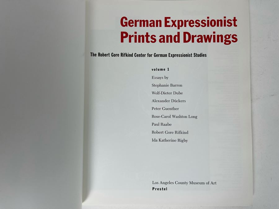 German Expressionist Prints And Drawings Volume 1 Book Los Angeles County Museum Of Art [Photo 2]