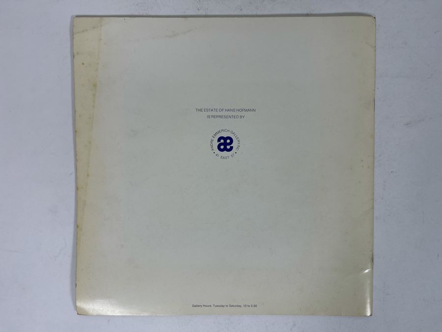 Original 1974 Gallery Exhibit Catalog Brochure For The Estate Of Hans Hofmann By Andre Emmerich Gallery [Photo 9]