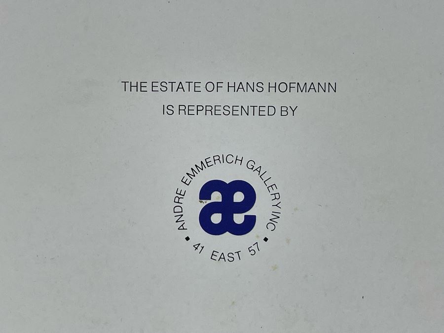 Original 1974 Gallery Exhibit Catalog Brochure For The Estate Of Hans Hofmann By Andre Emmerich Gallery [Photo 10]