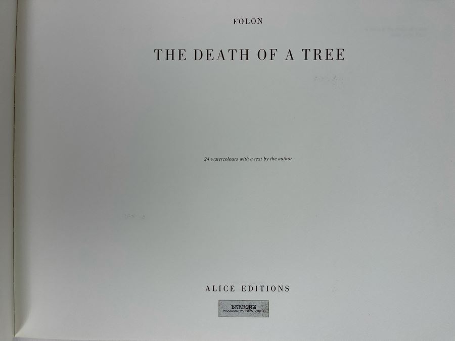 First Limited Edition 1979 Book The Eyewitness By Jean Michel Folon 26 Watercolors And Text By The Artist And 1976 Second Edition Book The Death Of A Tree Alice Editions By Jean Michel Folon [Photo 10]