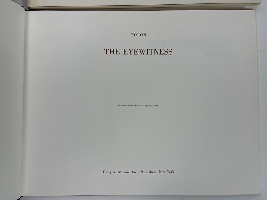 First Limited Edition 1979 Book The Eyewitness By Jean Michel Folon 26 Watercolors And Text By The Artist And 1976 Second Edition Book The Death Of A Tree Alice Editions By Jean Michel Folon [Photo 5]