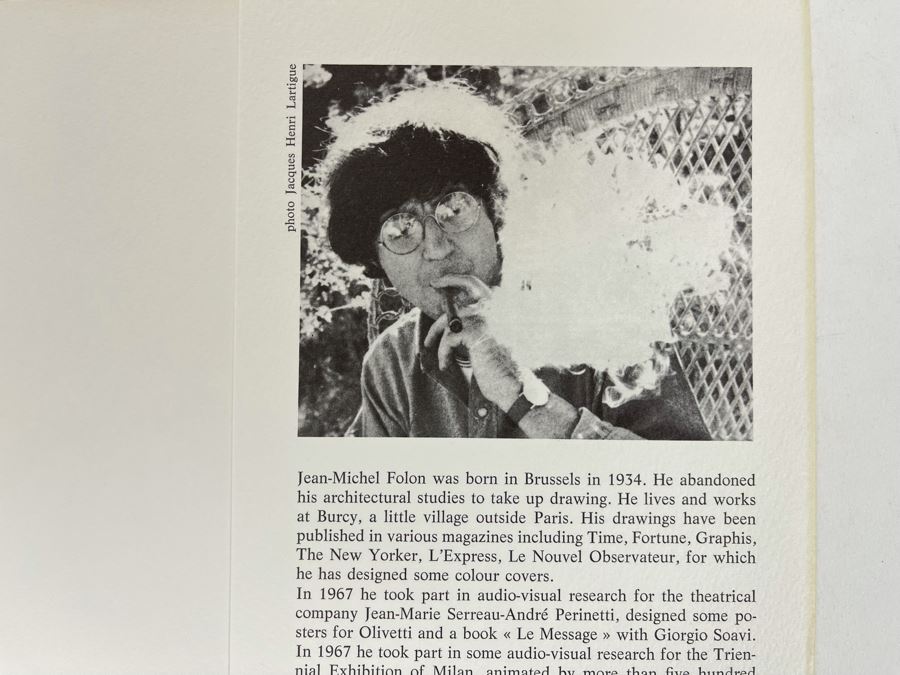 First Limited Edition 1979 Book The Eyewitness By Jean Michel Folon 26 Watercolors And Text By The Artist And 1976 Second Edition Book The Death Of A Tree Alice Editions By Jean Michel Folon [Photo 15]