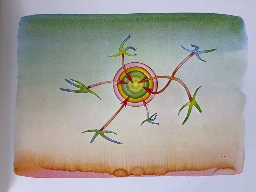 First Limited Edition 1979 Book The Eyewitness By Jean Michel Folon 26 Watercolors And Text By The Artist And 1976 Second Edition Book The Death Of A Tree Alice Editions By Jean Michel Folon [Photo 13]