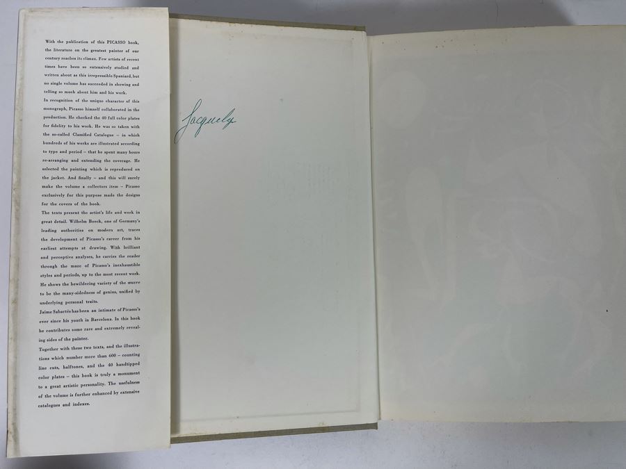 Pablo Picasso Book By Boeck / Sabartes Harry N. Abrams [Photo 3]