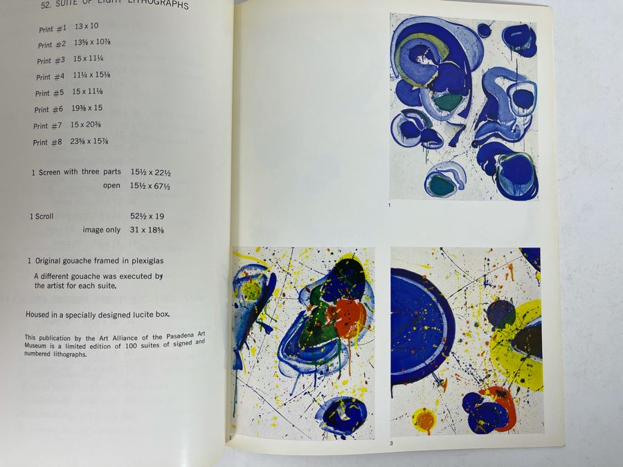 Original 1967 Sam Francis Art Exhibition Catalog Book Exhibition Of Oil Paintings And Coloured Drawings From 1962-1966 Pierre Matisse Gallery New York [Photo 6]