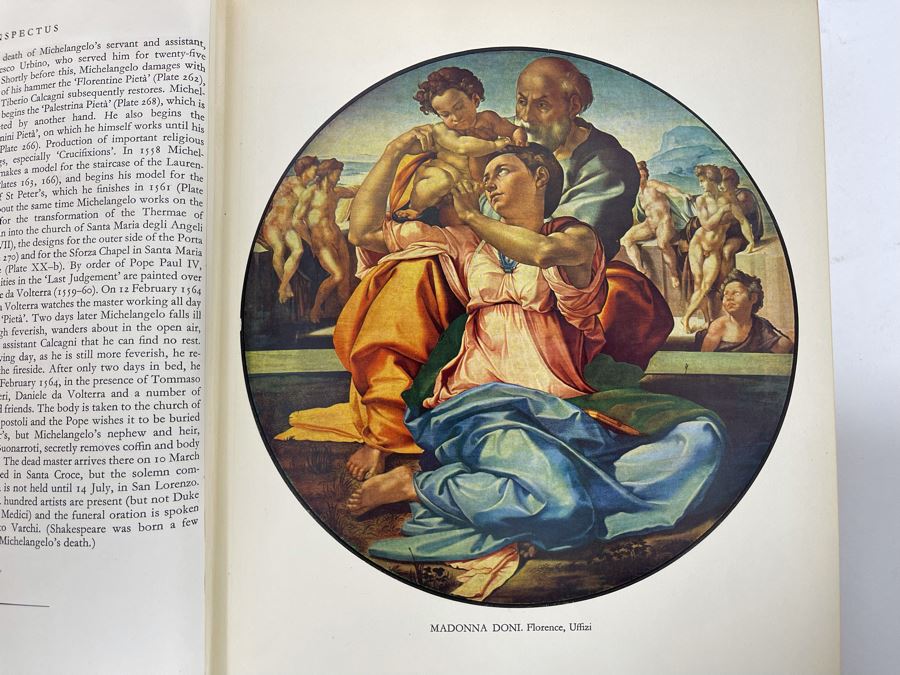 1959 Third Printing Book Michelangelo Paintings Sculptures Architecture By Ludwig Goldscheider Phaidon Publishers Inc [Photo 8]