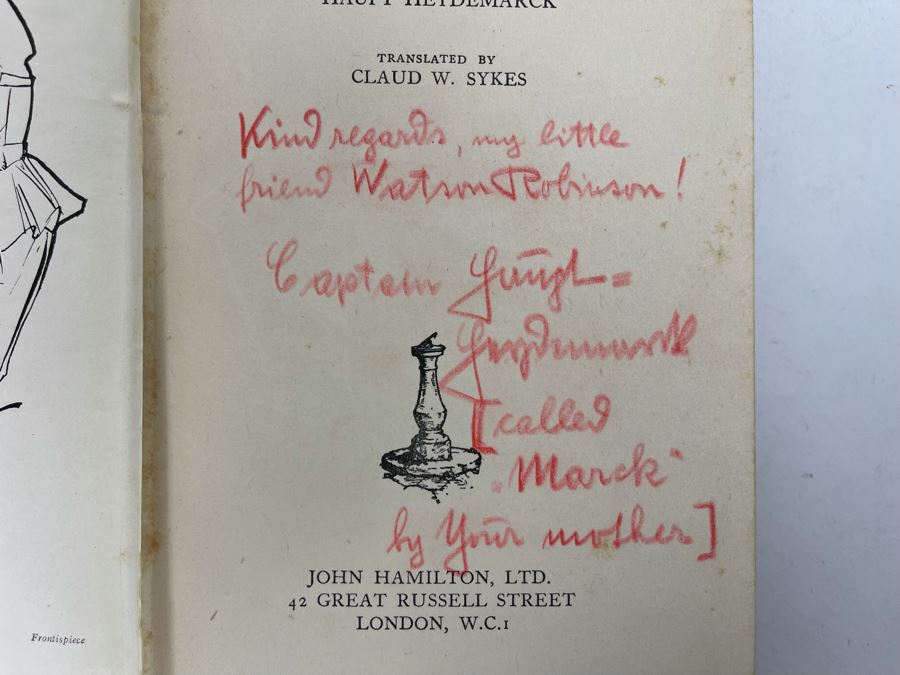 Signed Book Double-Decker C.666 By Haupt Heydemarck Signed By German WWI Pilot Haupt Heydemarck [Photo 5]