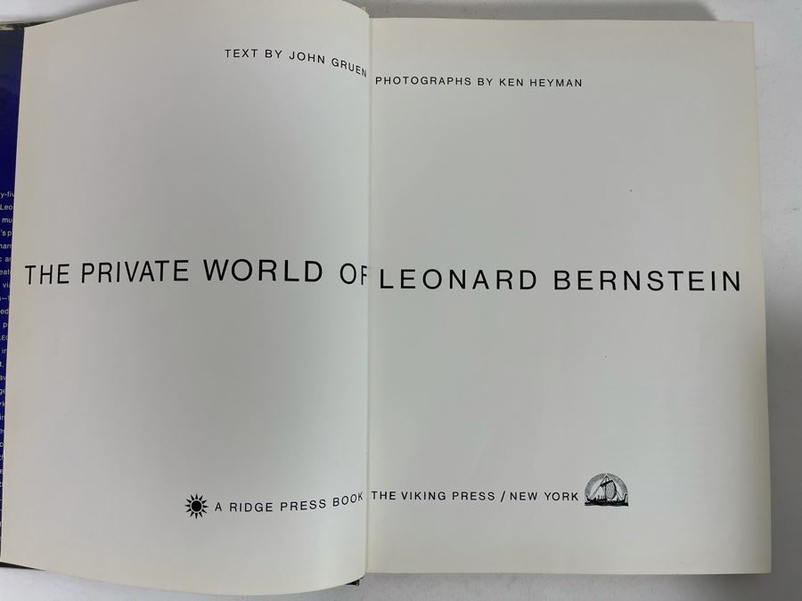 First Edition 1968 Book The Private World Of Leonard Bernstein [Photo 2]