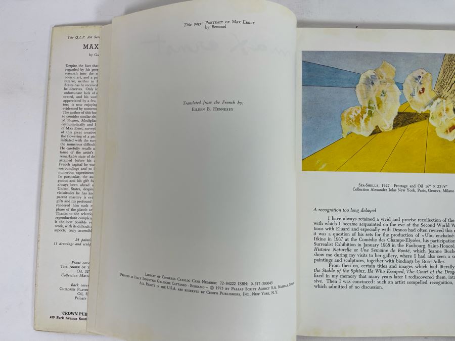 First Edition 1973 Book Max Ernst By Gaston Diehl Crown Publishers New York [Photo 3]
